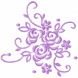 Flowers And Tree Embroidery Design 1